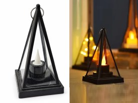 Lampara led triangular a pilas